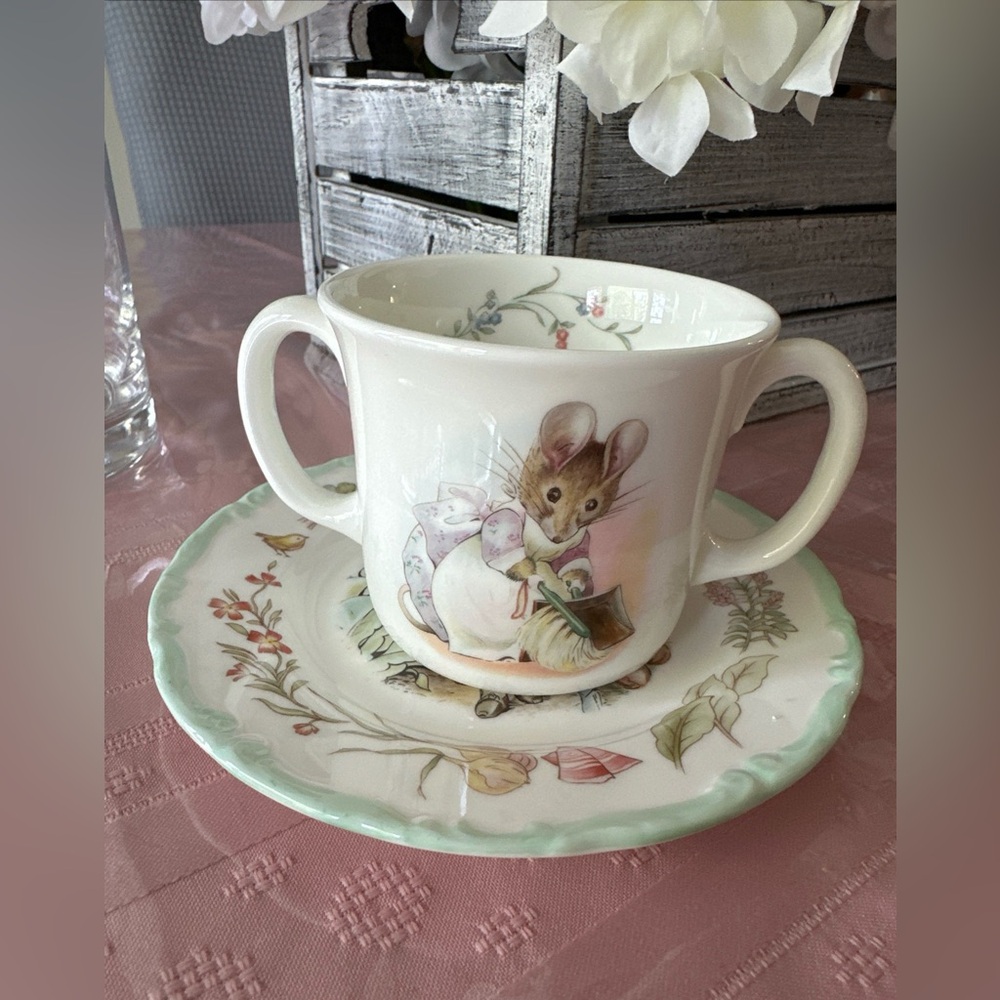 Royal Albert The World of Beatrix Potter double handled cup & saucer.